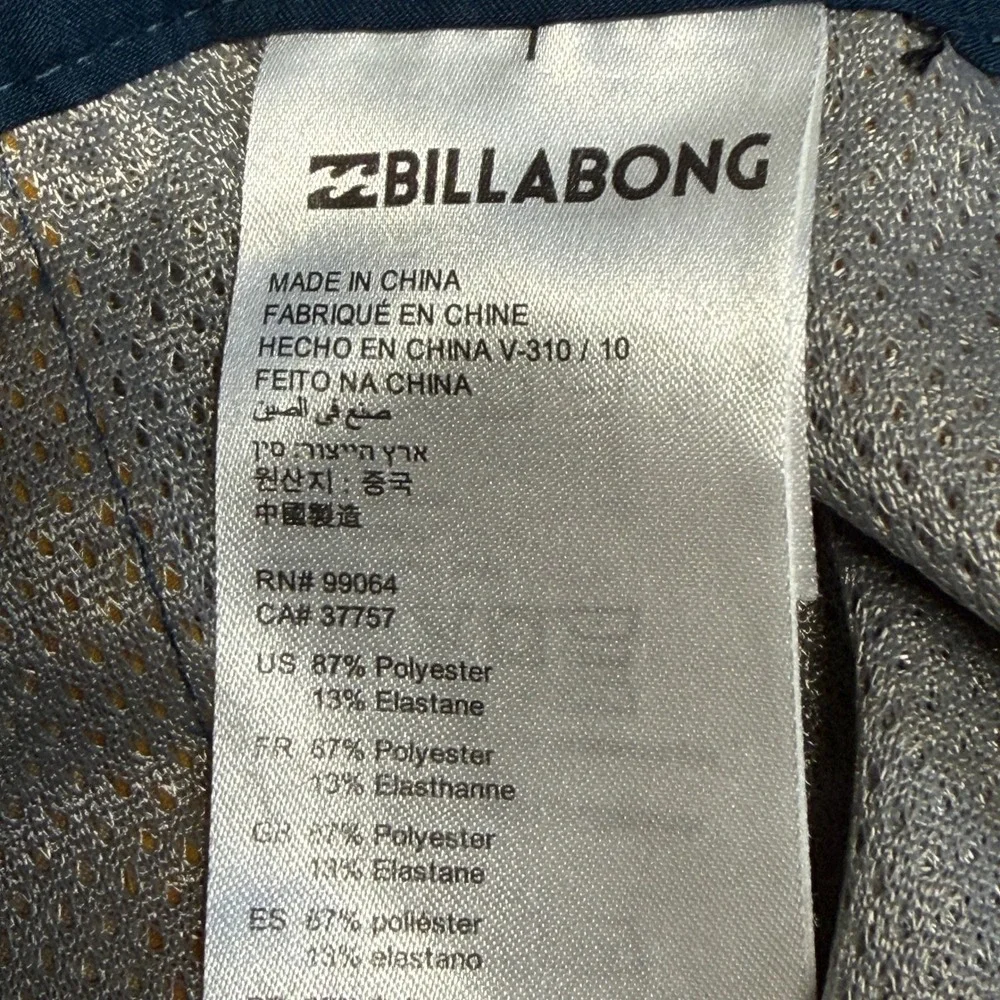 Billabong Lo Tides Fifty50 Board Shorts Mens 30 Blue Yellow Paisley‎ Swim Trunks